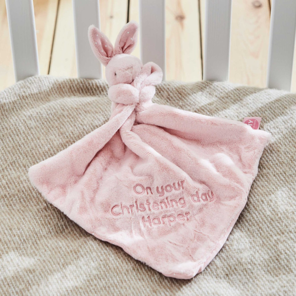 Personalised Pink Bunny Comforter