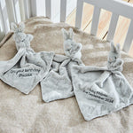 Personalised Light Grey Bunny Comforter