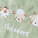 Personalised Fun On The Farm Sage Bean Bag Chair
