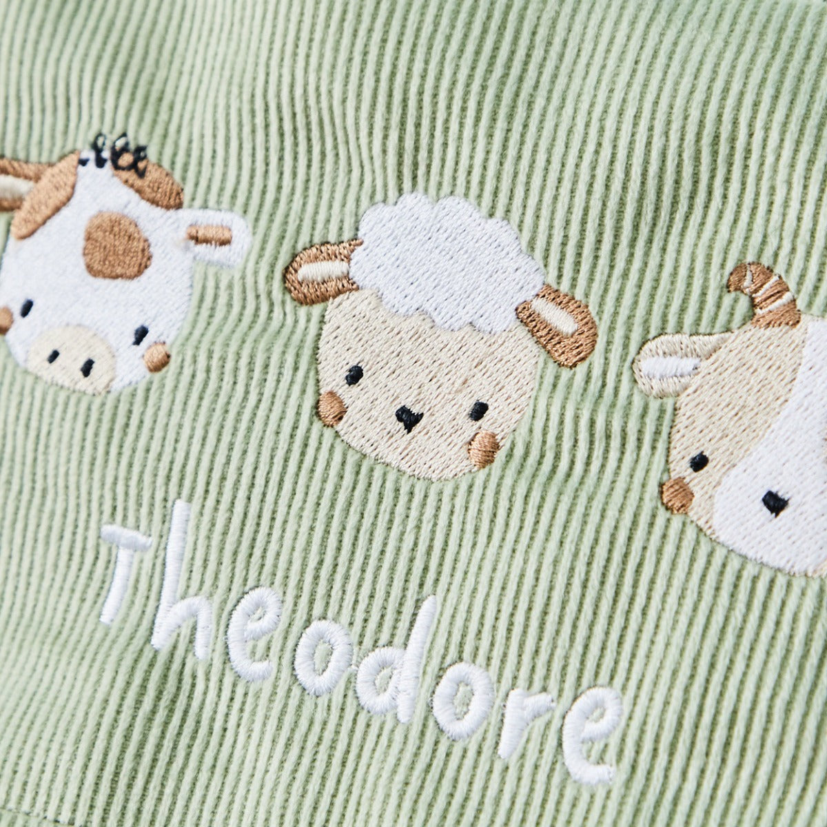 Personalised Fun On The Farm Sage Bean Bag Chair