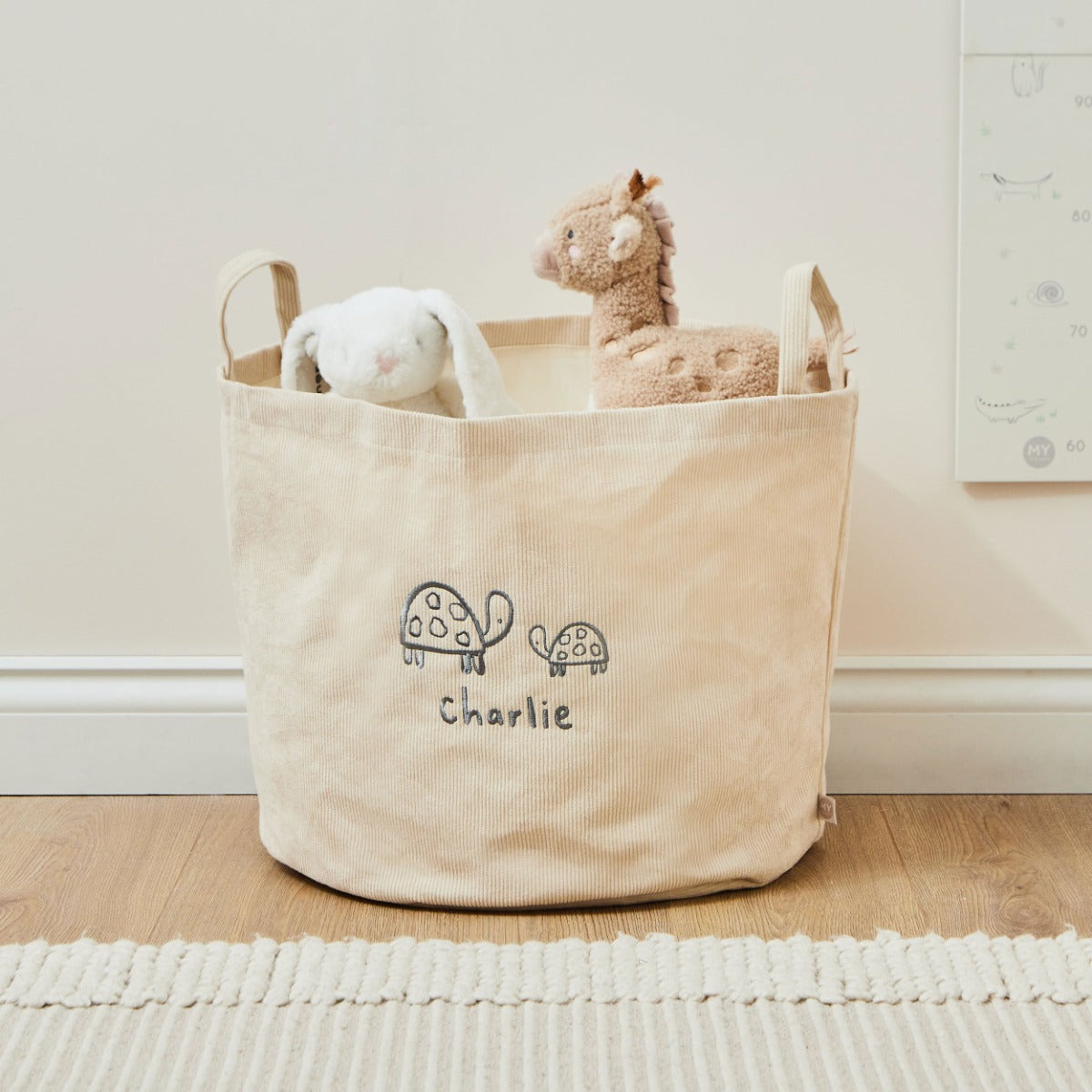 Personalised Cuddle Club Tortoise Ecru Storage Bag