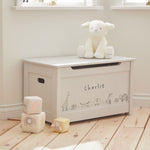 Personalised Cuddle Club Grey Toy Box