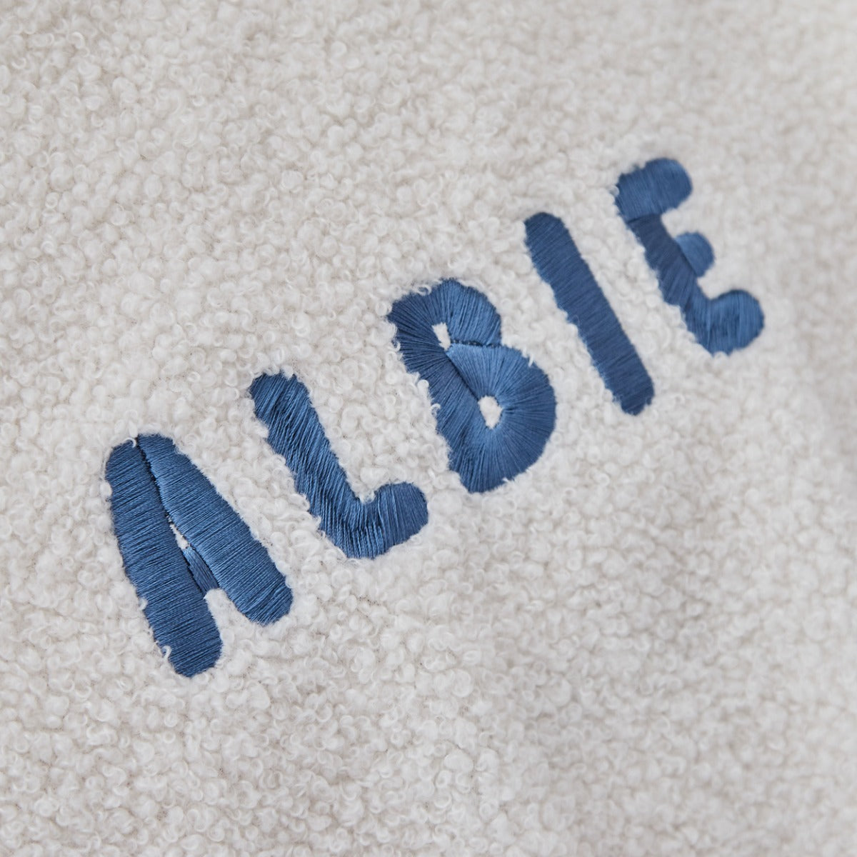 Personalised Capital Letter Name Round Borg Cushion