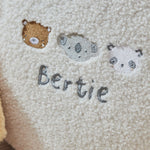 Personalised Bear Face Round Borg Cushion 