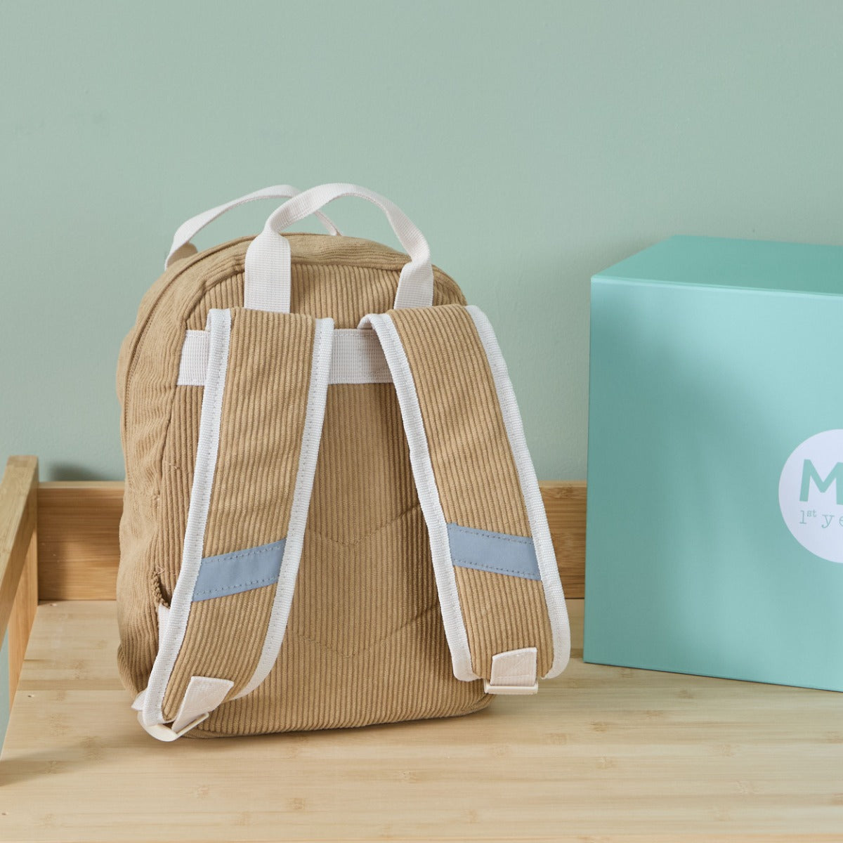 Personalised Breakfast Club Mini Caramel Cord Backpack