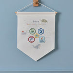 Personalised High Tide Swimming Badges Wall Hanging
