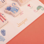 Personalised Wooden Safari Animal Puzzle