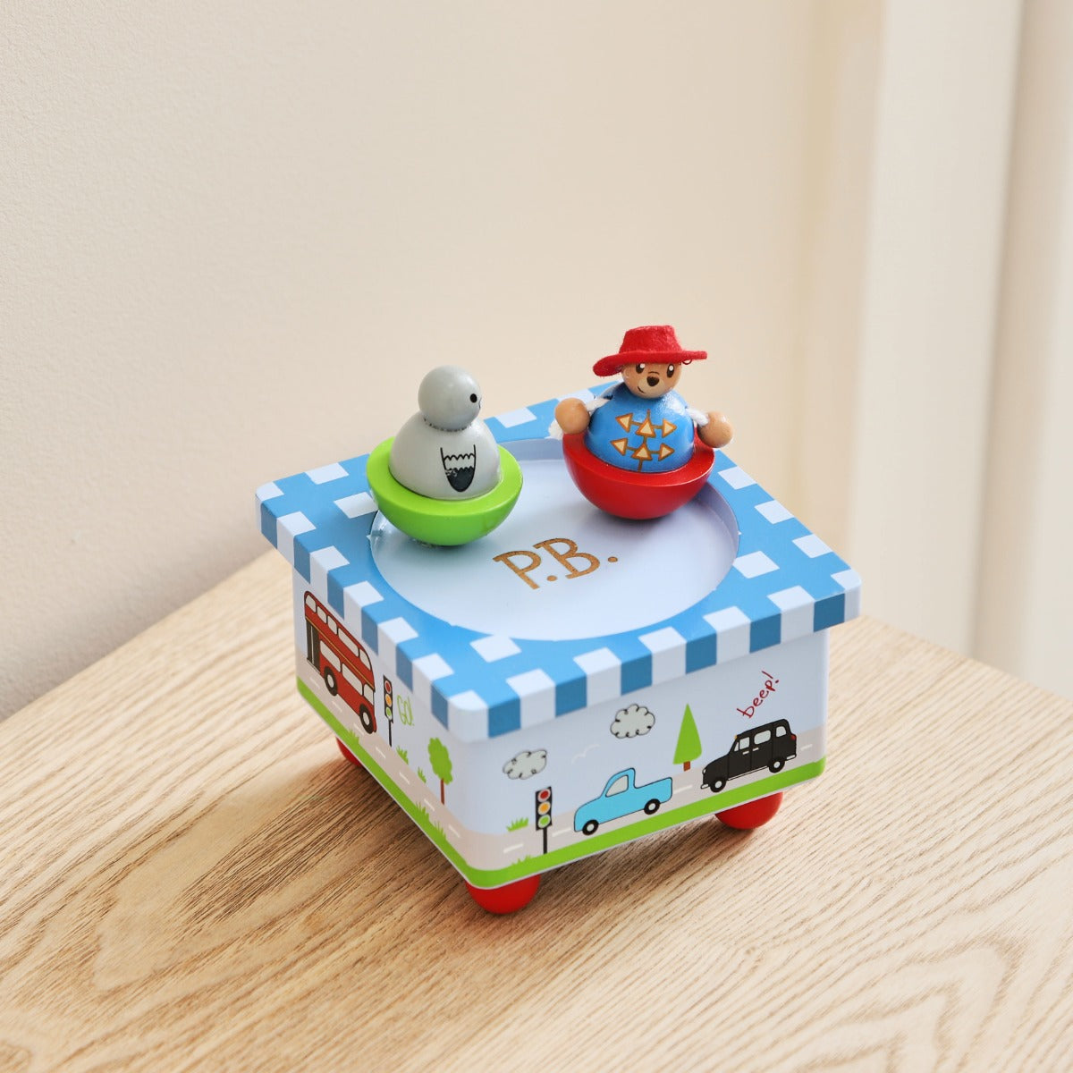 Personalised Wooden Paddington Bear Music Box
