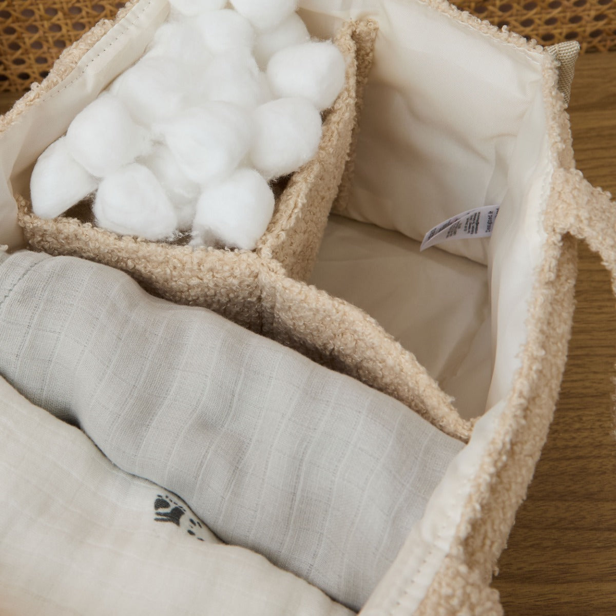 Personalised Loved Caramel Borg Nappy Caddy