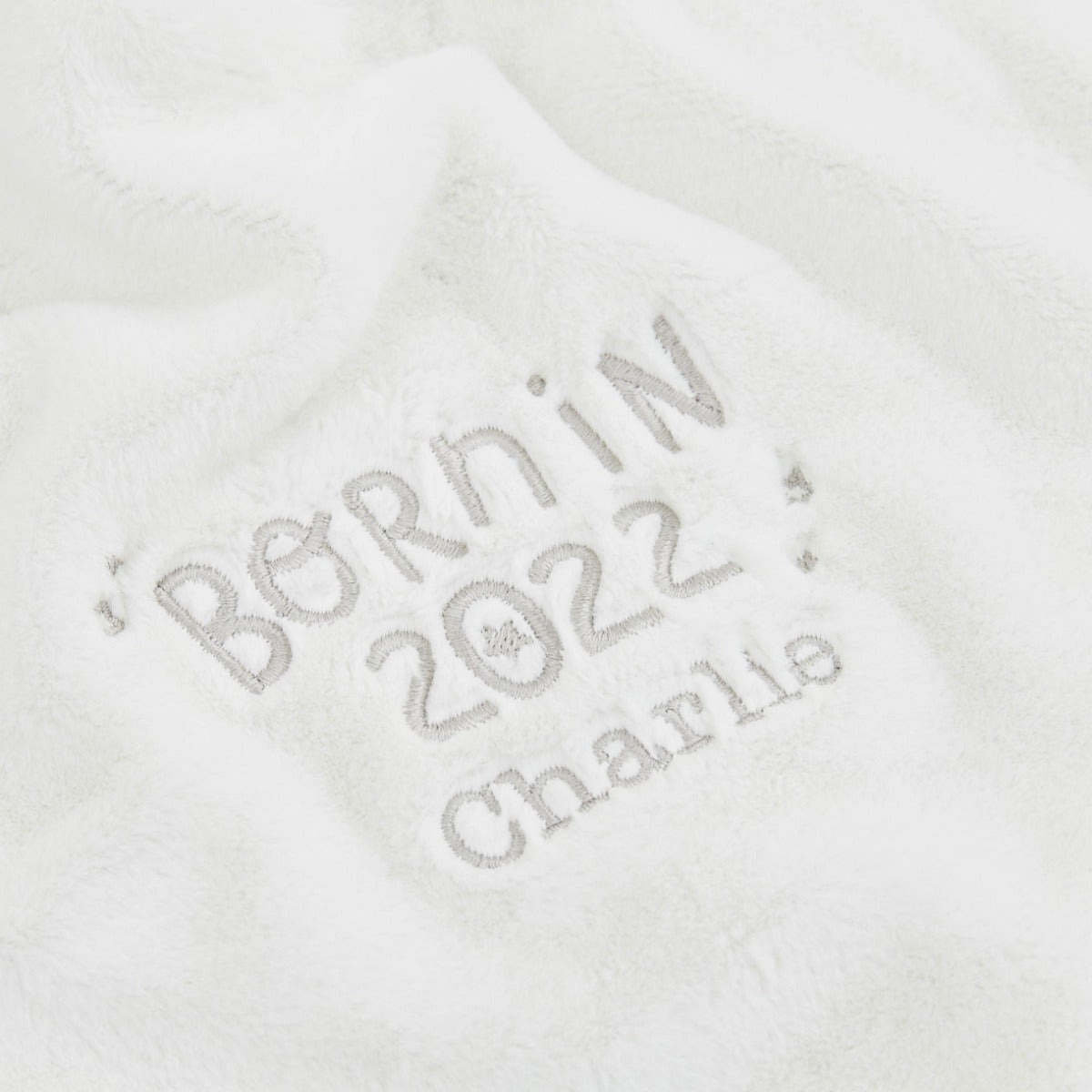 Personalised Born in 2022 White Bunny Comforter
