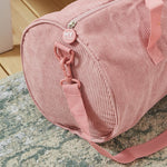 Personalised Bumblee Pink Cord Barrel Bag
