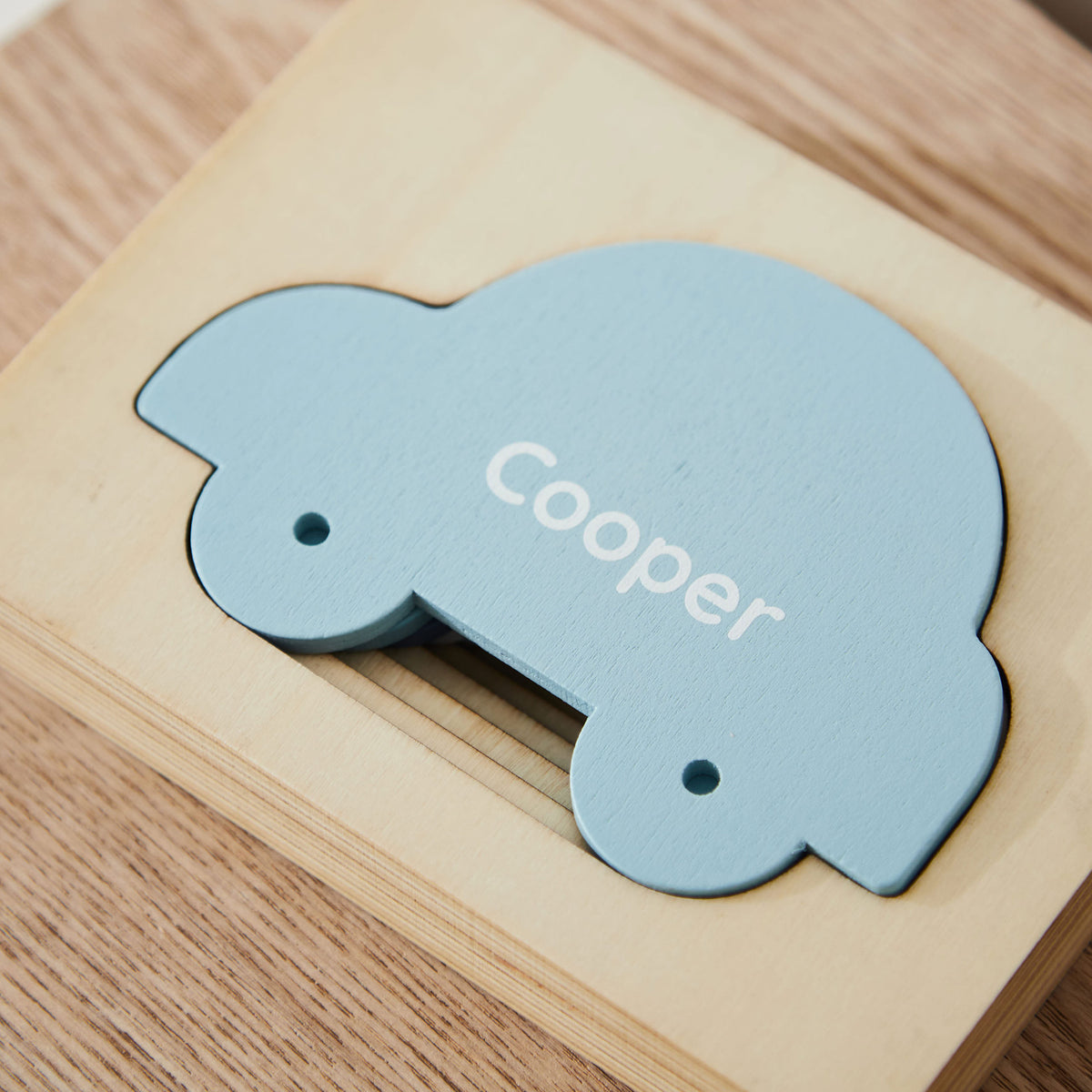 Personalised Blue Car Puzzle Toy FSC®