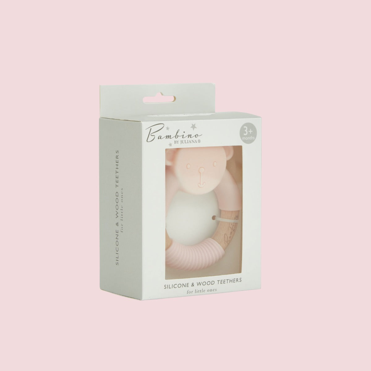 Pink Bear Teether Ring