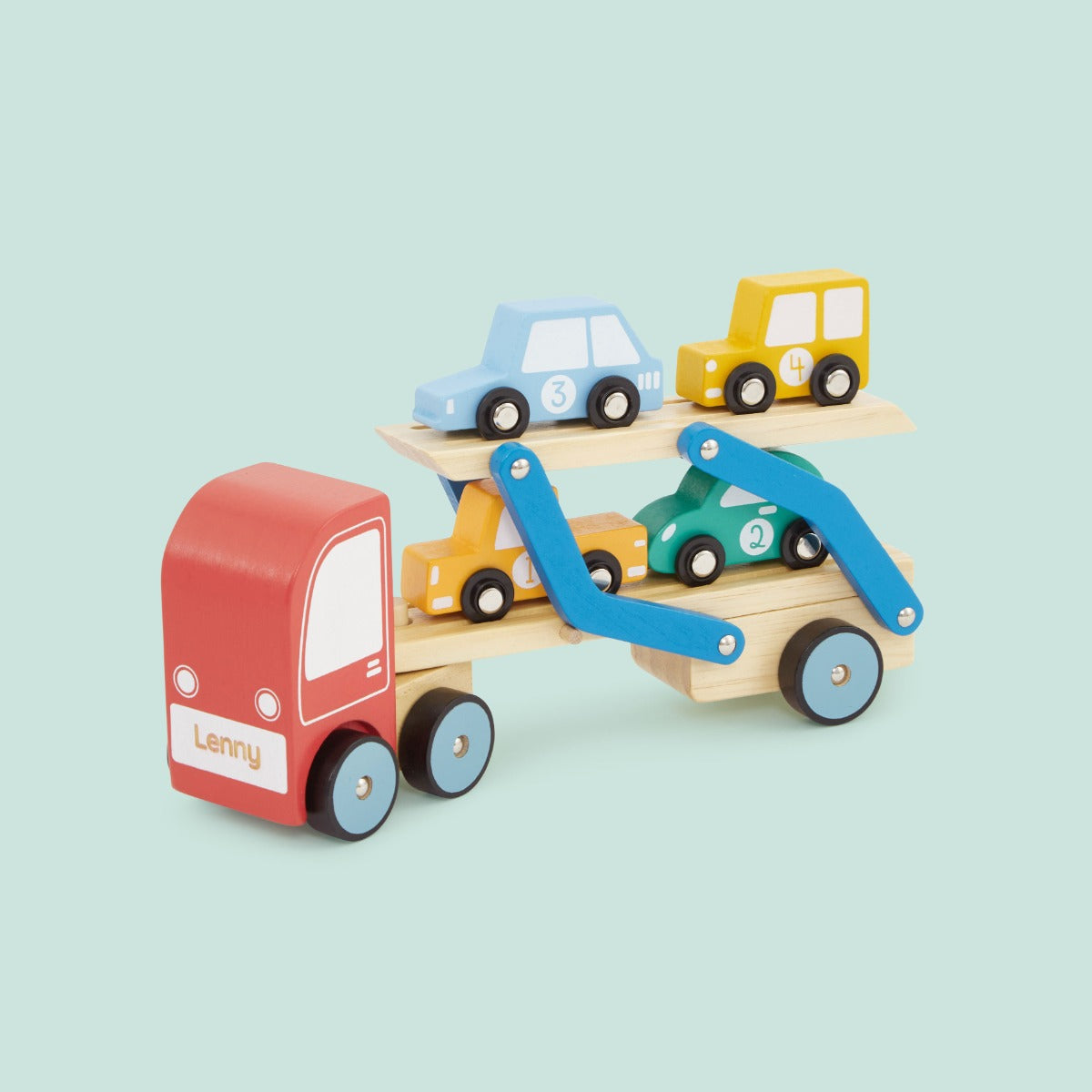 Personalised Wooden Transporter Lorry Toy