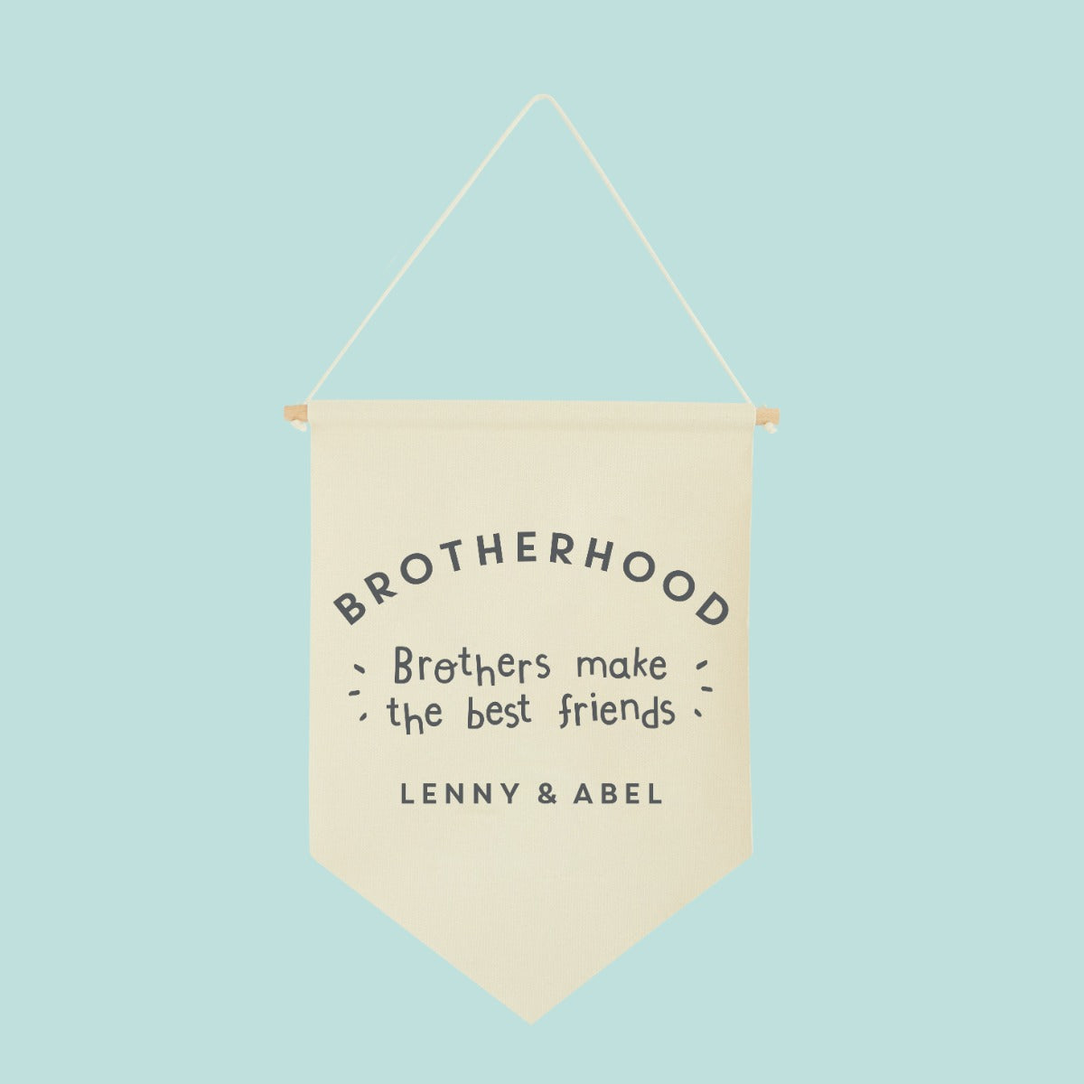 Personalised Brotherhood Celebratory Wall Hanging