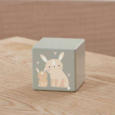 Sage Wooden Mummy & Baby Bunny Block FSC®