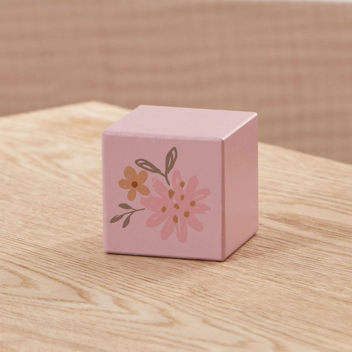 Pink Wooden Floral Block FSC®