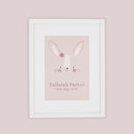 Personalised Pink Bunny Face Wall Art