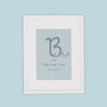 Personalised Blue Elephant Design Wall Art