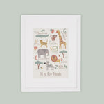 Safari Animal Cream Wall Art