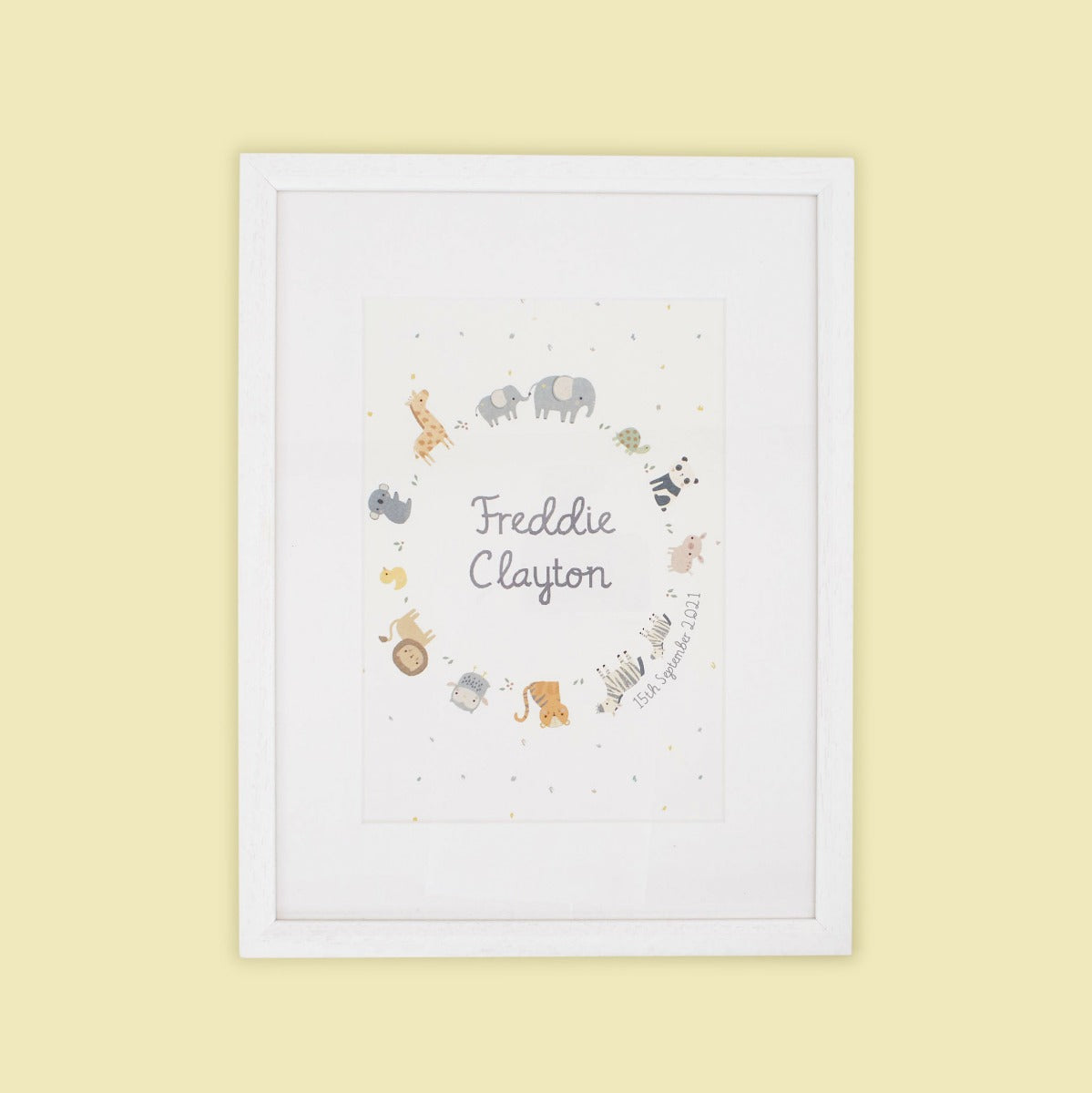 Personalised Born to be Loved Cream Wall Art