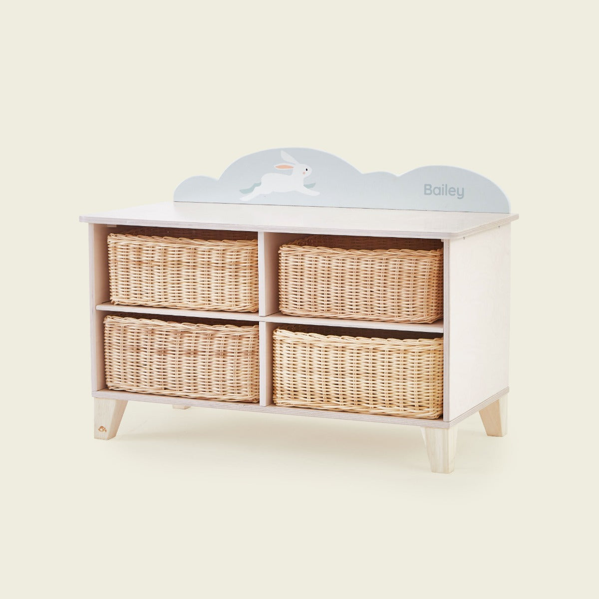 Personalised Tender Leaf Toys Bunny Design Storage Drawers Set