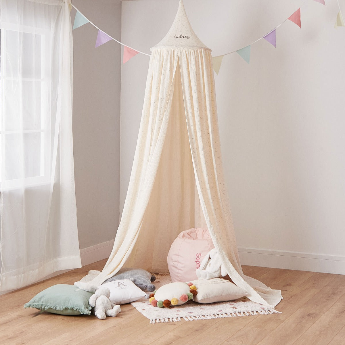 Personalised Wigiwama Cream Children’s Canopy