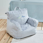 Personalised Grey Dinosaur Bean Bag Chair