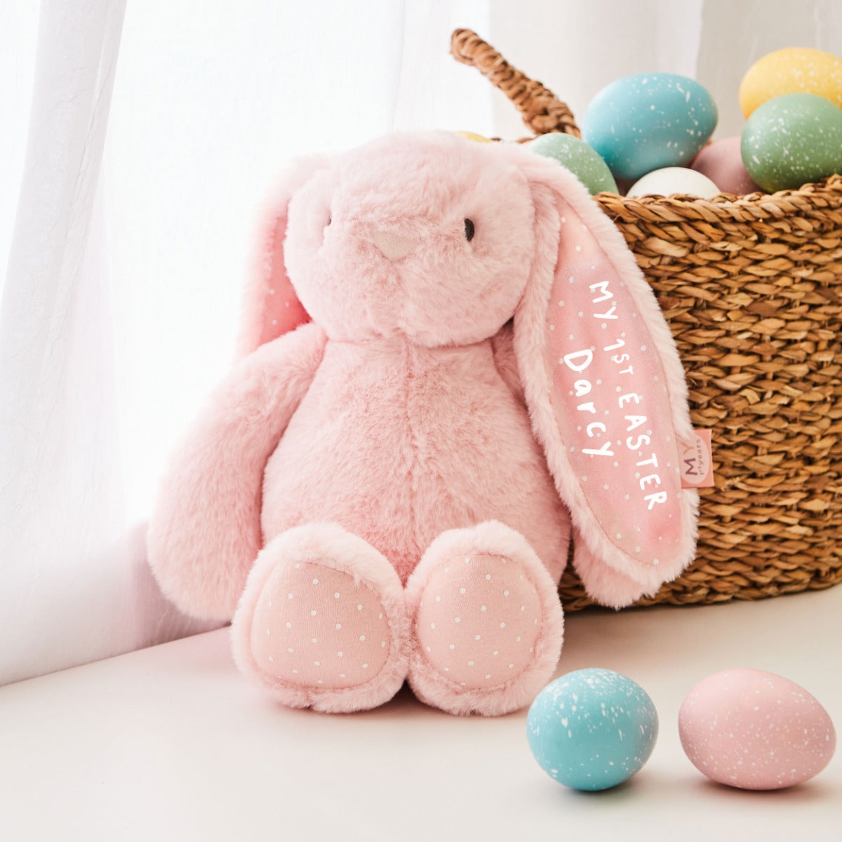 Personalised My 1st Easter Bunny Soft Toy in Pink
