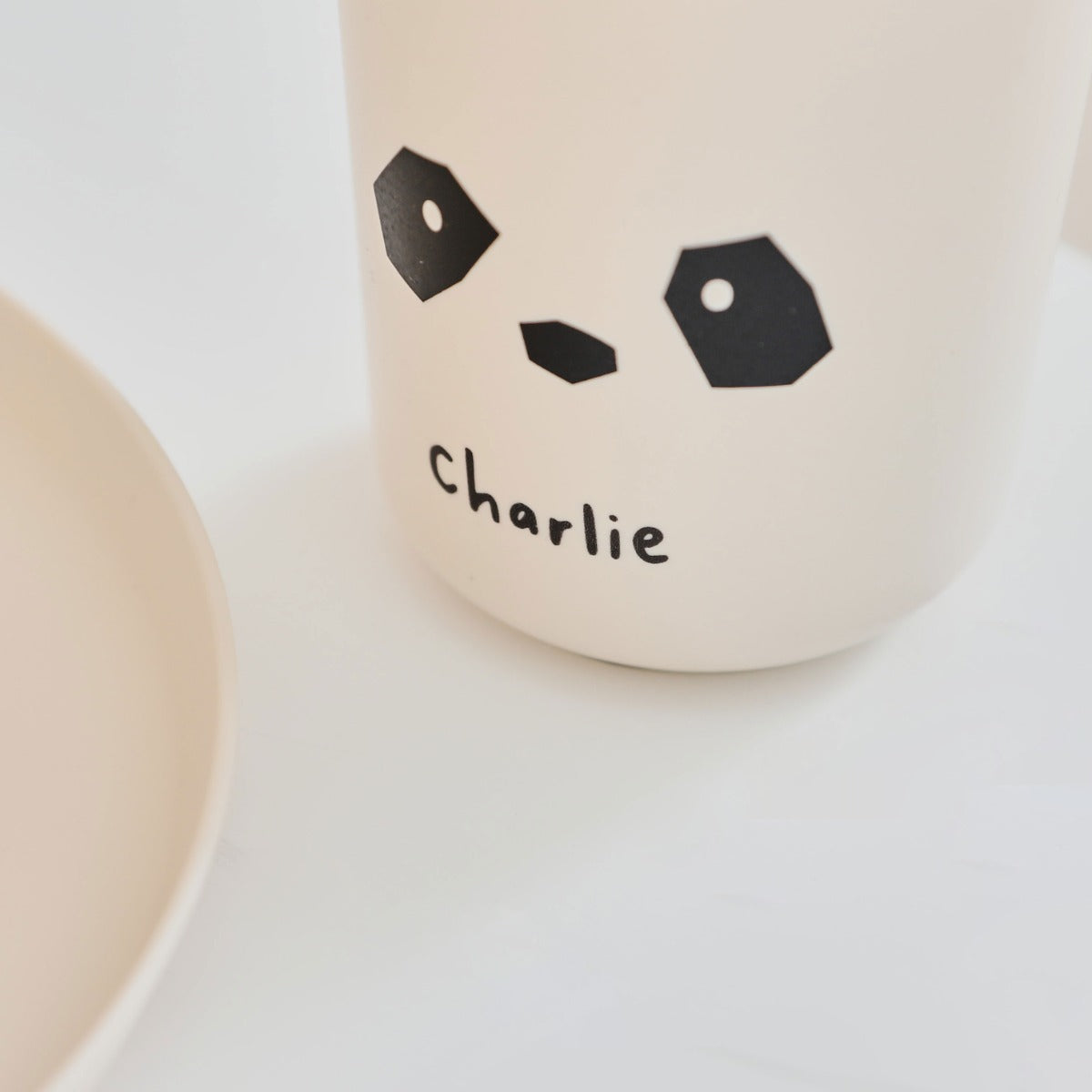 Personalised Liewood Panda 4 Piece Dinner Set