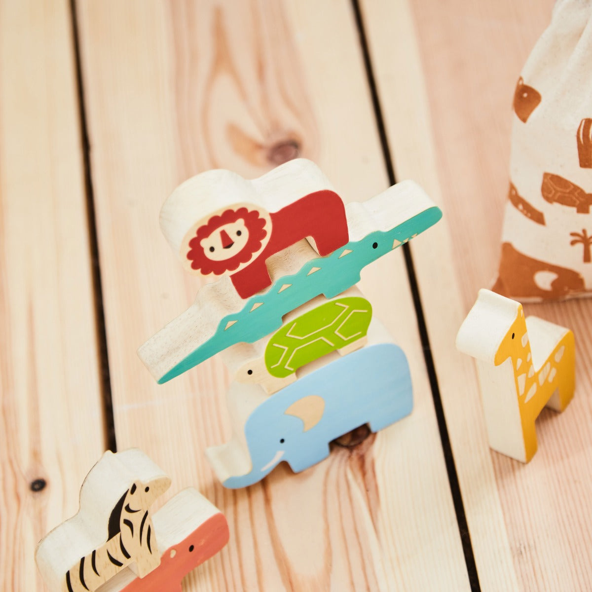 Safari Wooden Stacking Toy