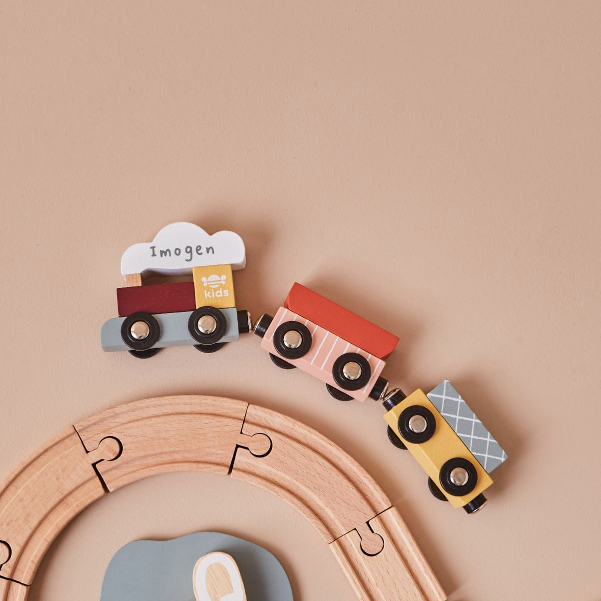 Personalised Just Bee Kids Wooden Train Set FSC®