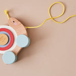Personalised Just Bee Kids Wooden Pull-Along Snail