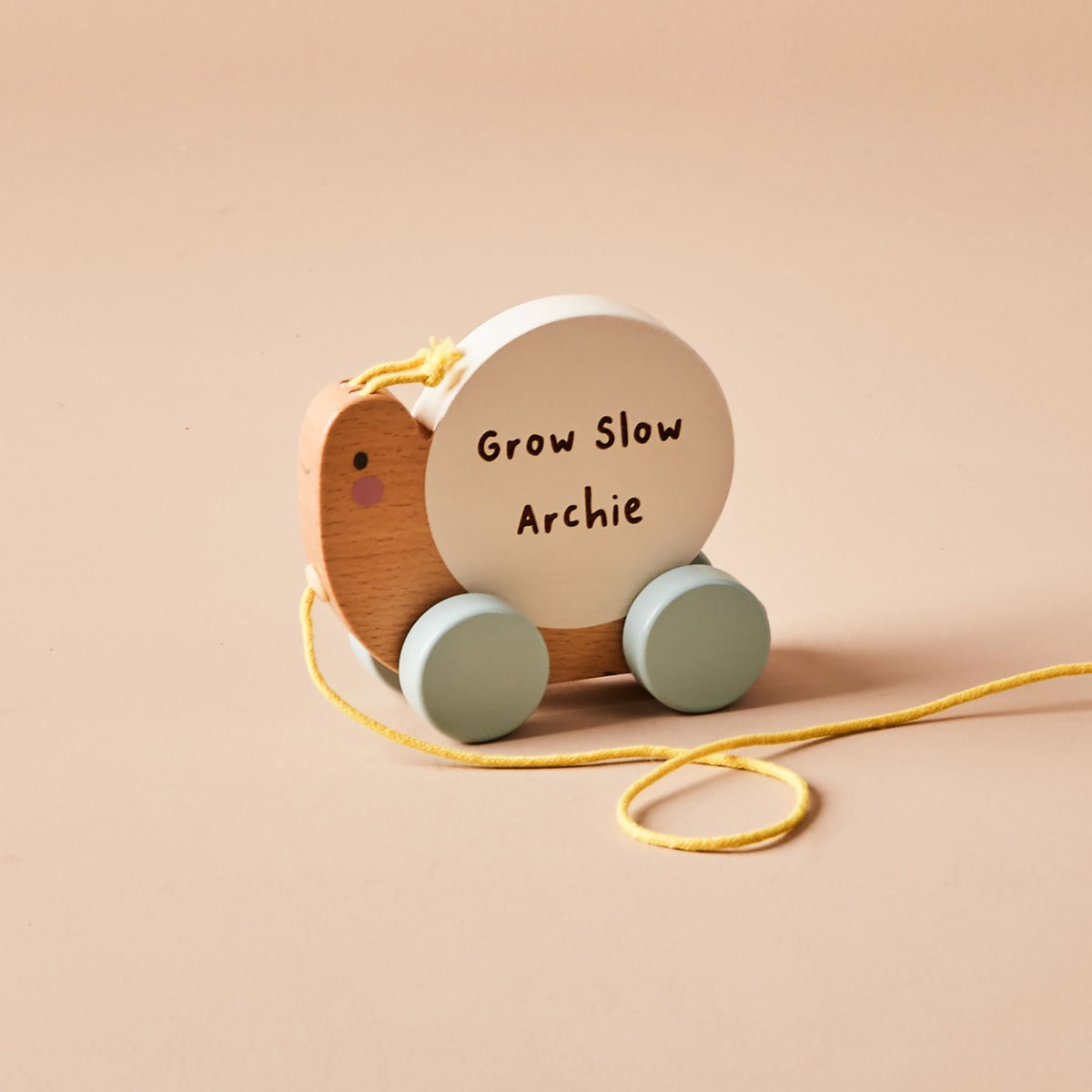 Personalised Just Bee Kids Wooden Pull-Along Snail