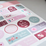 Personalised Ditsy Floral Sticker Pack