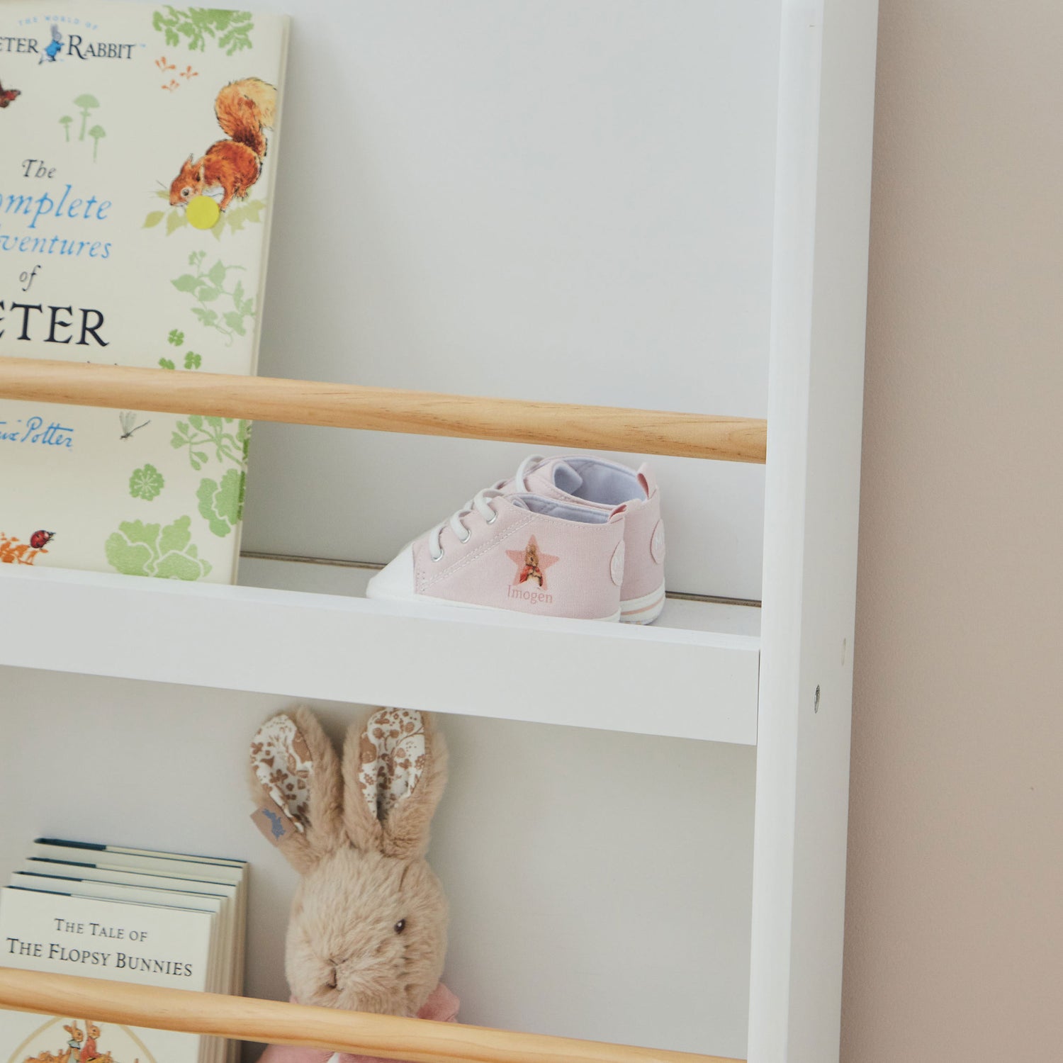 Personalised Flopsy Bunny™ Pink Bookcase
