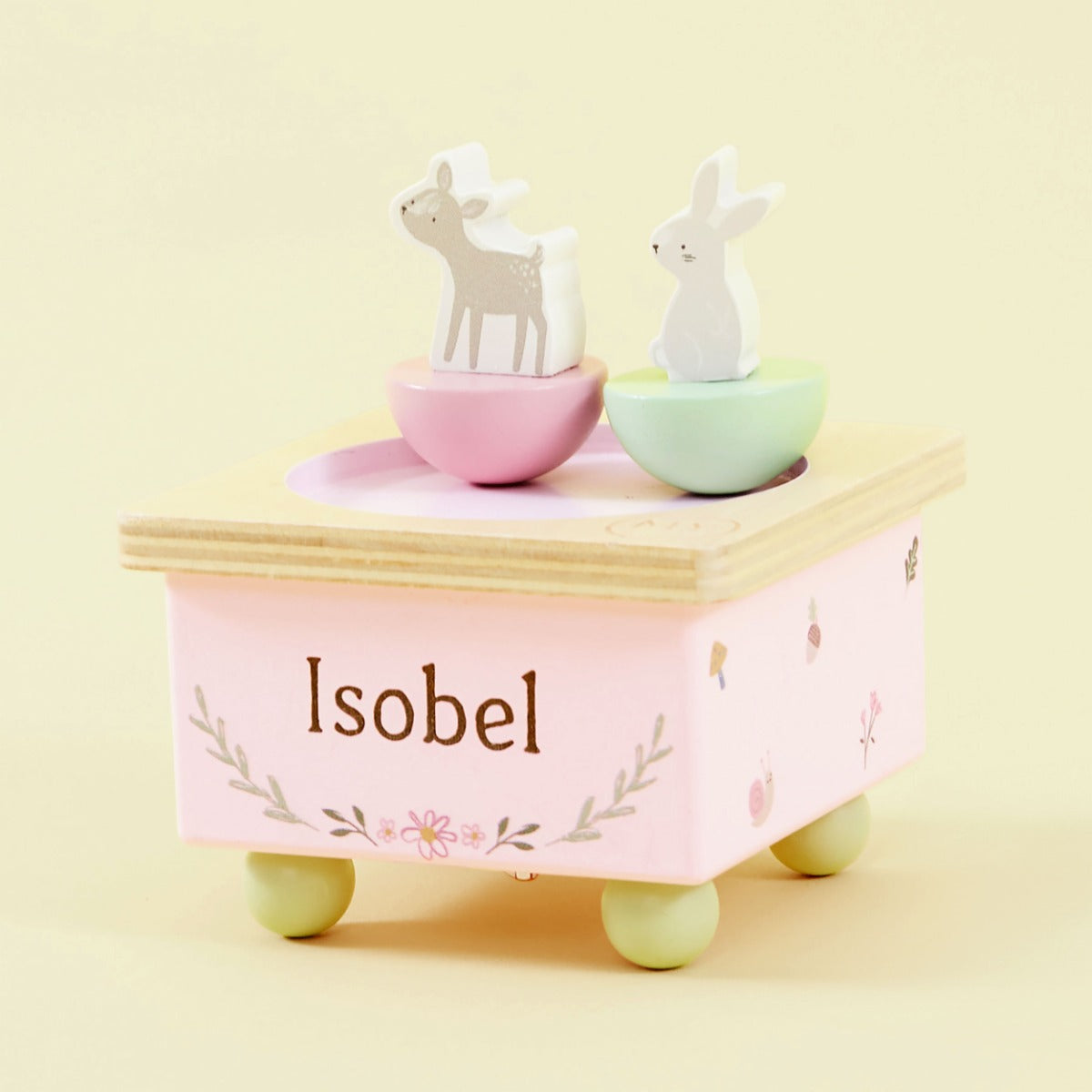 Personalised Wooden Woodland Animals Music Box FSC®