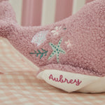 Personalised Floral Purple Whale Soft Toy