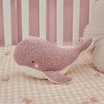 Personalised Floral Purple Whale Soft Toy