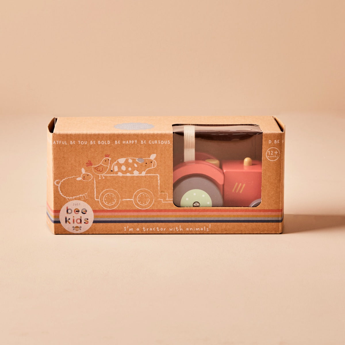 Personalised Just Bee Kids Wooden Tractor Toy FSC®