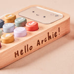 Personalised Just Bee Kids Wooden Phone & Keys Toy Set 