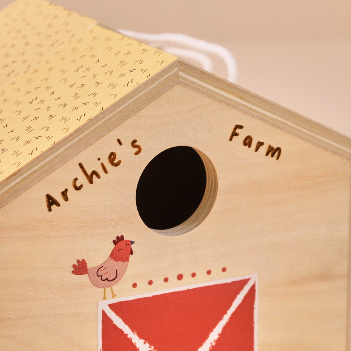 Personalised Just Bee Kids Wooden Farm House with Dolls FSC®