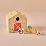 Personalised Just Bee Kids Wooden Farm House with Dolls FSC®