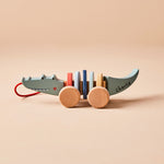 Personalised Just Bee Kids Wooden Crocodile Pull Along Toy FSC®