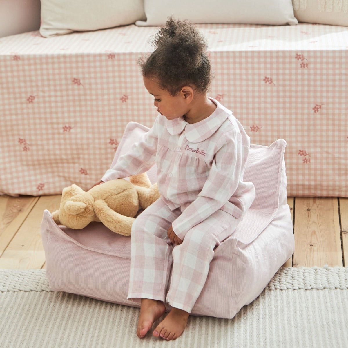 Personalised Pink Cord Big Bean Bag Chair