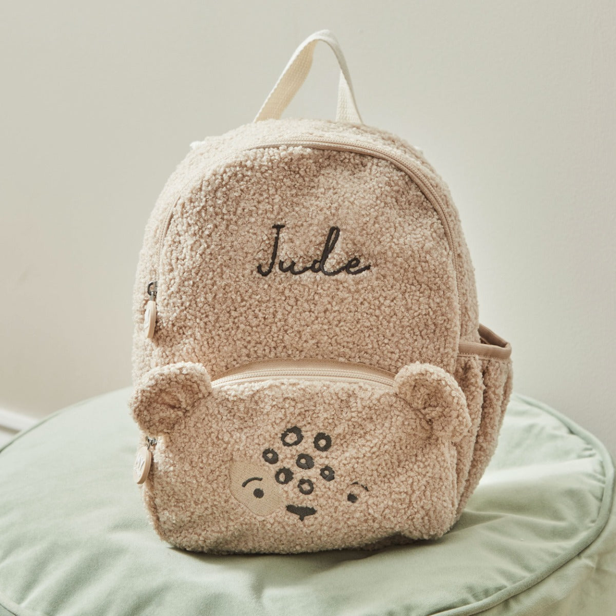 Personalised Leopard Brown Little Cub Borg Backpack