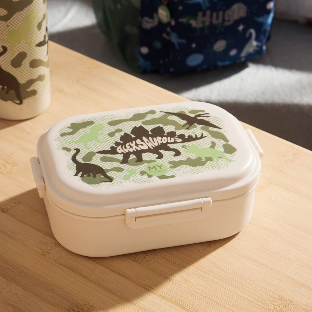 My Kids Personalised Dino Camo Print Lunch Box 