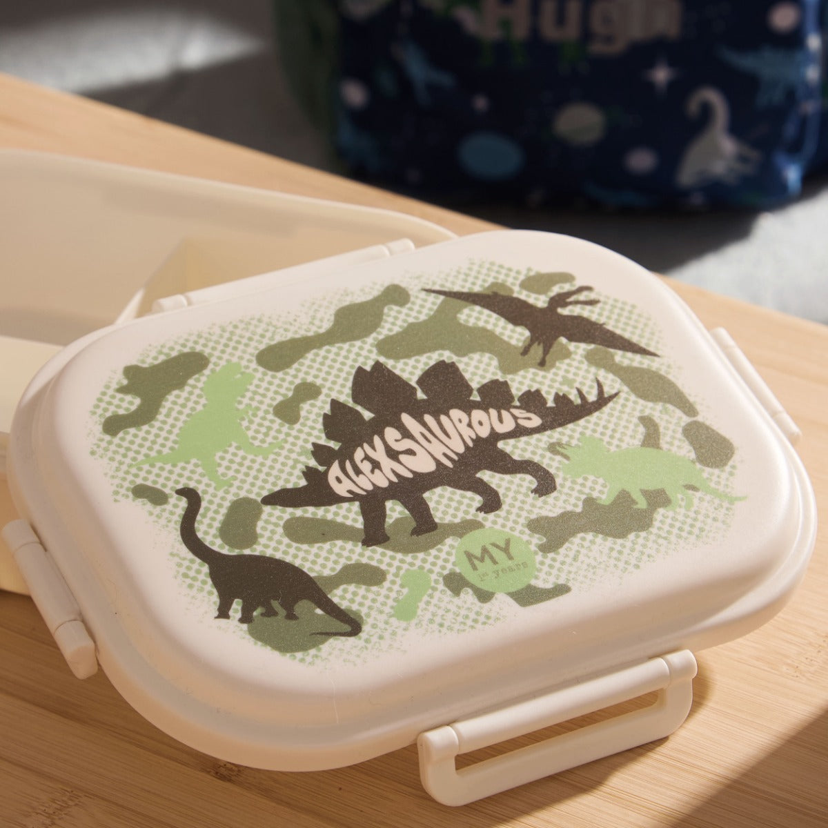 My Kids Personalised Dino Camo Print Lunch Box 