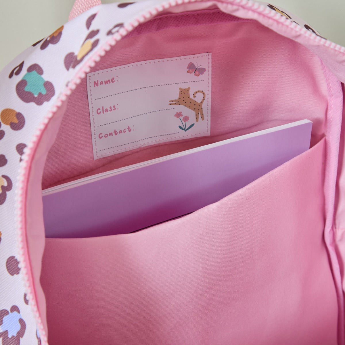 Personalised Leopard Print Big Backpack