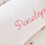 Personalised Name Chain Stitch Linen Cushion 